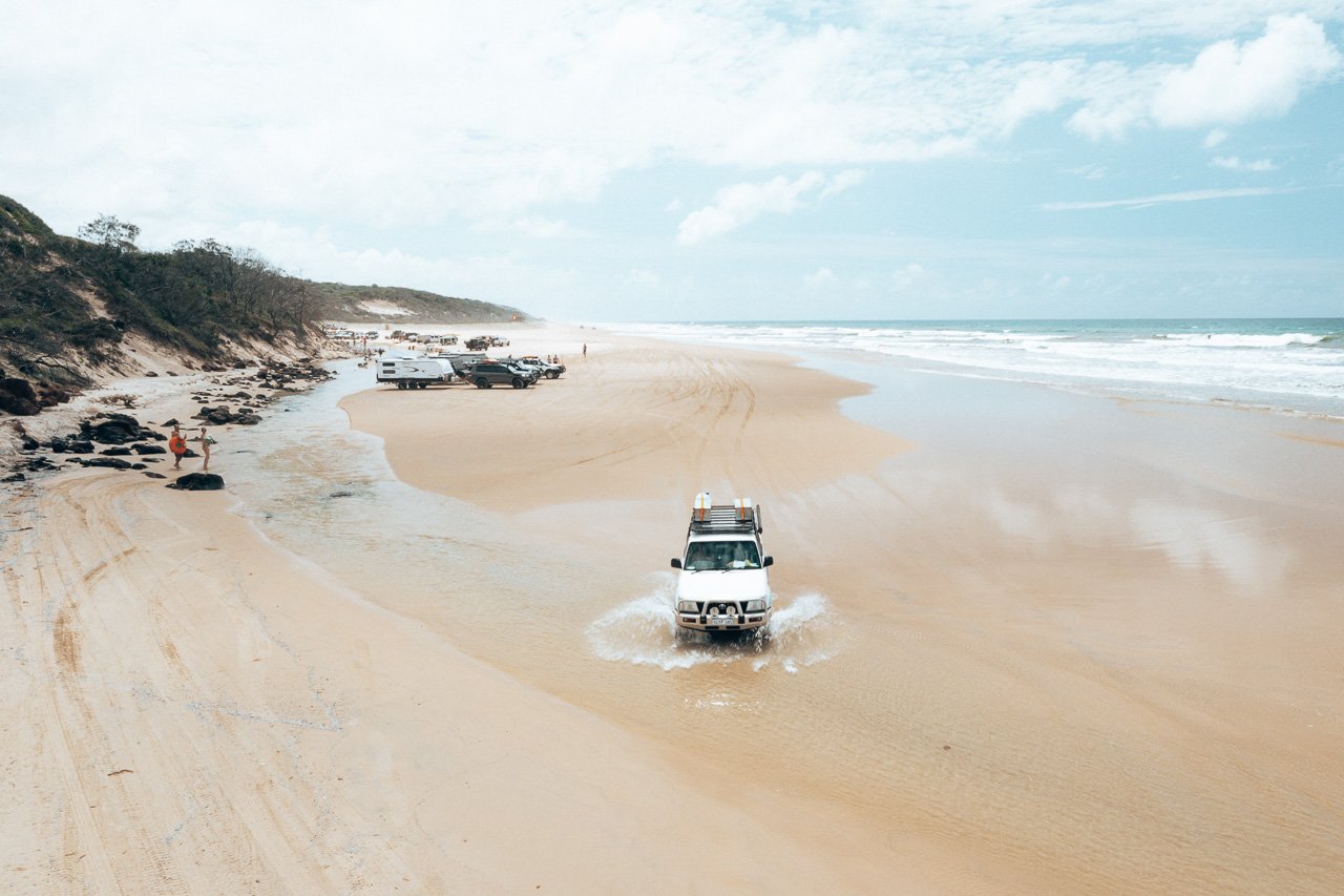 FraserIsland-EliCreek4WDdrivingonBeach7-WEB82 4WD on Fraser Island - Driving through Eli Creek